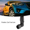 ACROPIX Fuel Line Hose End Fitting Female Swivel Coupler Hose Union Aluminum Alloy 90 Degree AN8 Black 1pcs