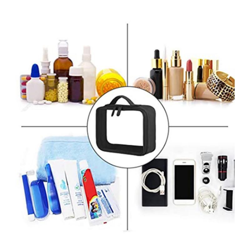 Travel Makeup Organizer Pvc Sealed Cosmetic Bag With Wall Mount For Toiletries And Accessories