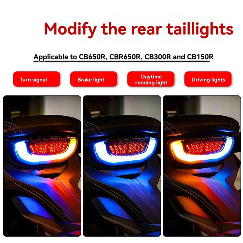 A16P-Motorcycle Led Taillight Turn Signal Light Brake Light Flowing Light For Honda Cb650r Light