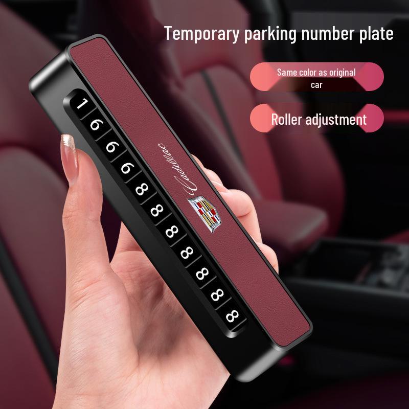 Cadillac XT5/XT4/XTS Temporary Parking Phone Number Plate for Men and Women