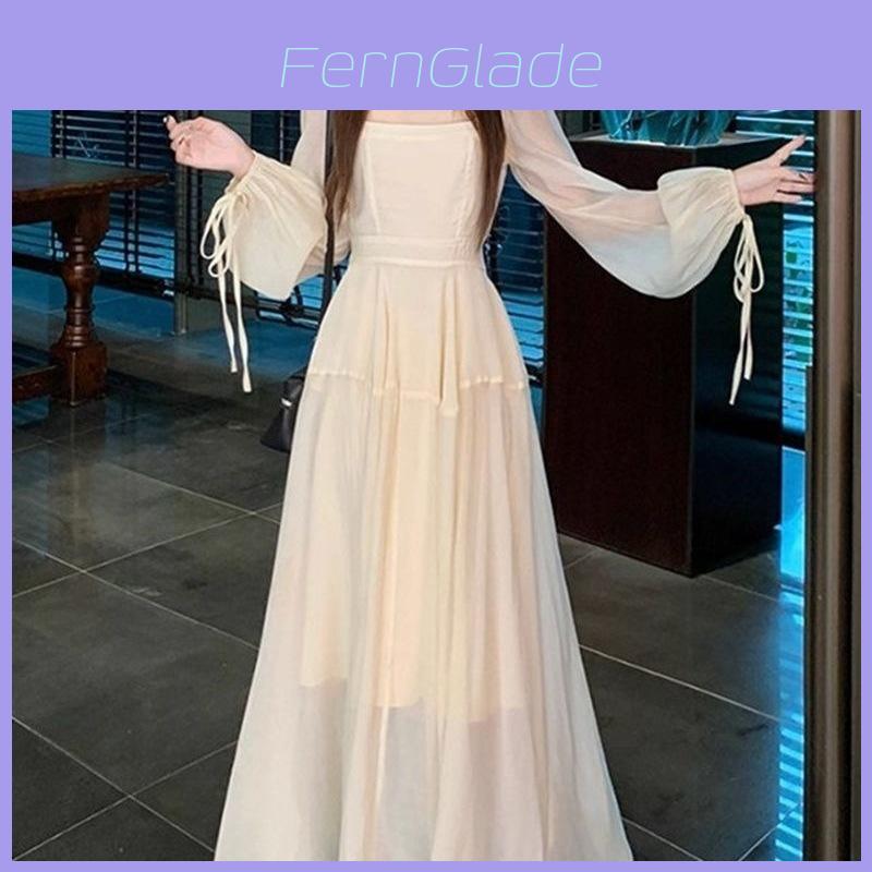 Minimalist Spring Korean Style Long Sleeve Dress With Mandarin Collar For Casual Wear