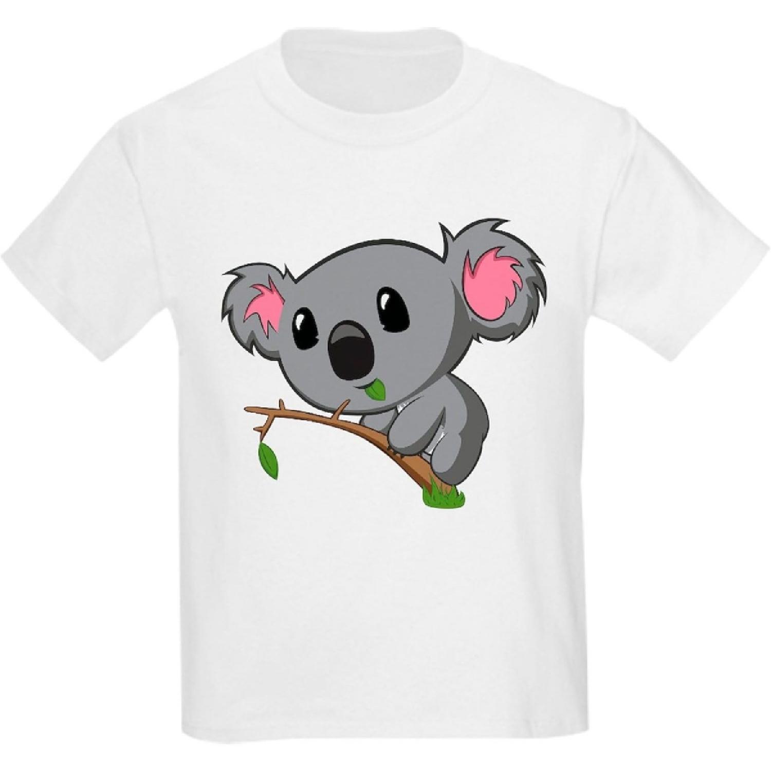 CafePress Футболка для детей Голодная коала Футболка для подростков и детей из хлопка S
