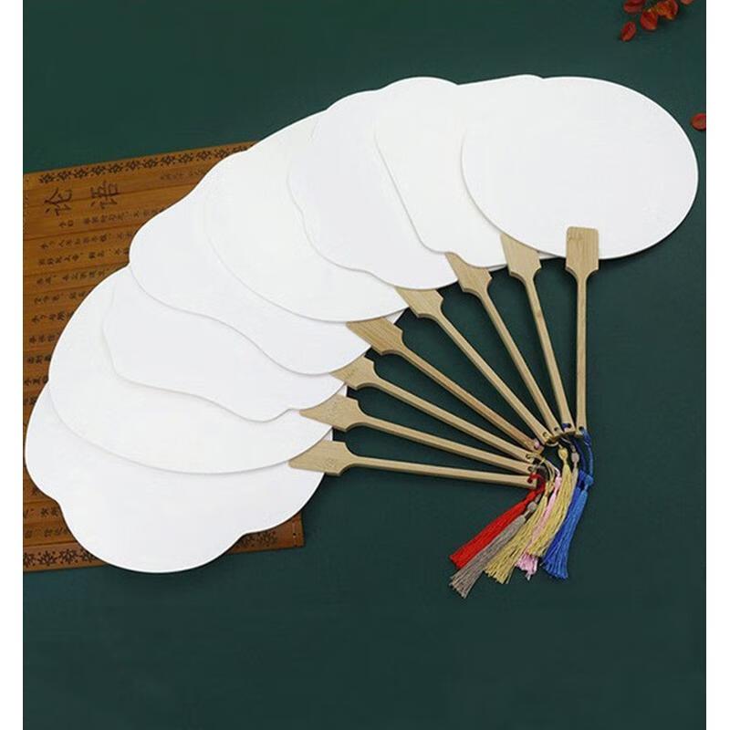 JINGRUIXIANG Набор для DIY-росписи мраморными узорами, пустой круглый веер