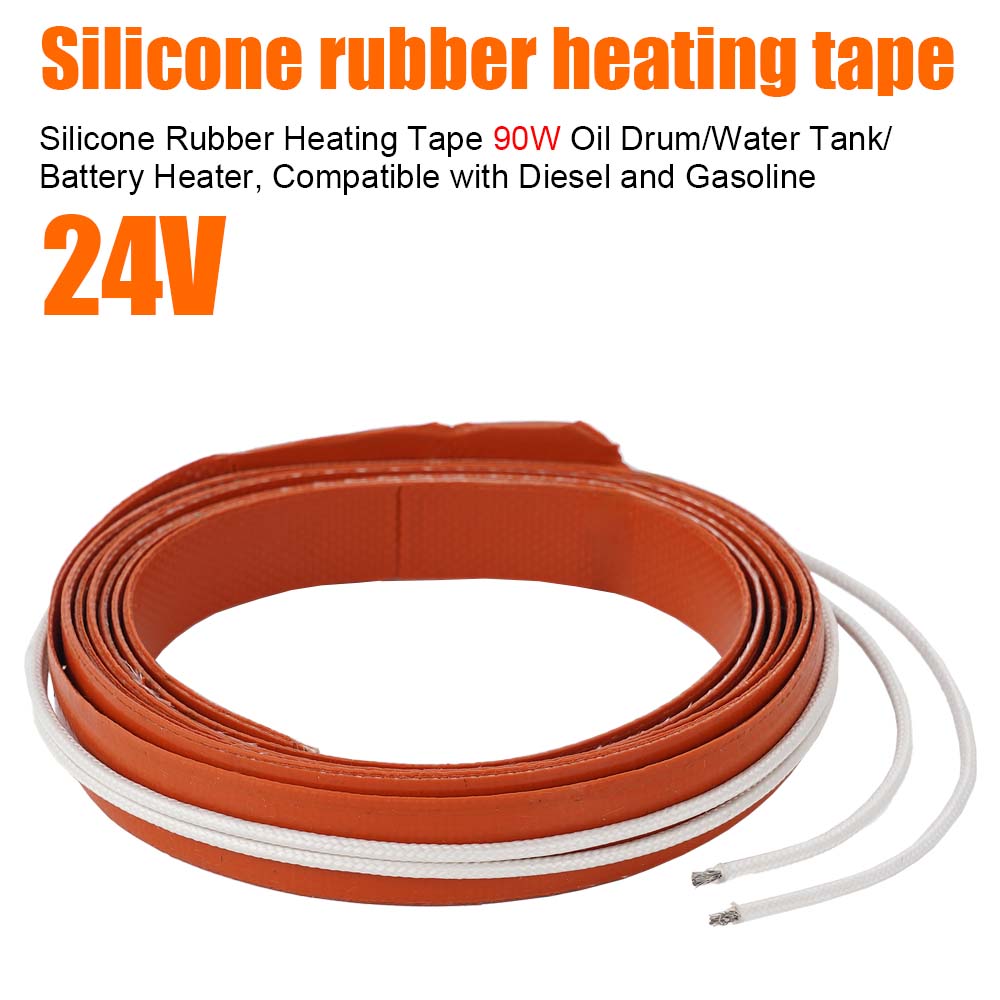 Flexible Silicone Heating Pad Automotive Heating 12V/24V Flexible Heater Detachable Power Cord Fast Heating Car Accessories