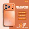 Coque de téléphone magnétique officielle pour iPhone 17Pro 17ProMax Magsafe Silicone Liquide Chargeable Anti-choc