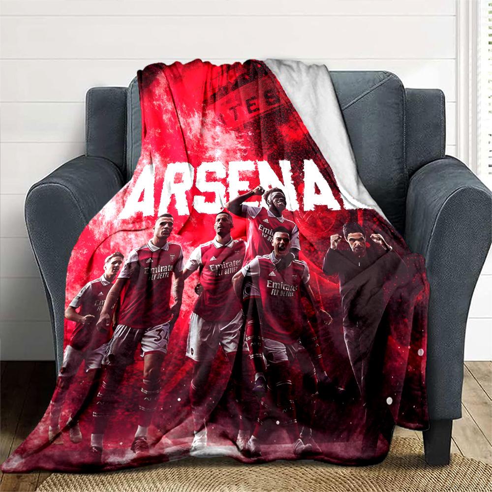 1pc A-Arsenal Blanket, Gift, for Men and Women, Soft Blanket, Good for Sofa Bed Couch Travel, Lightweight Flannel Blanket