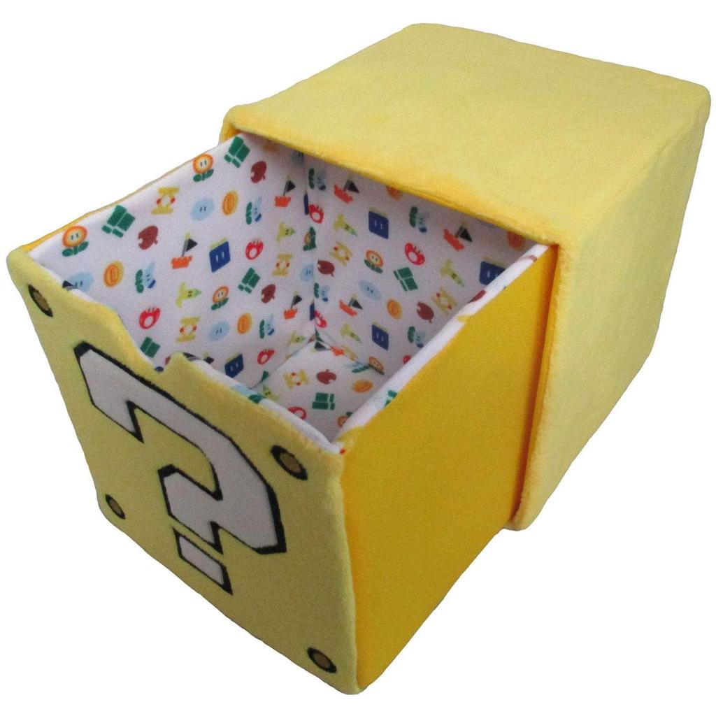Sanei Boeki Super Mario Plush Miscellaneous Stuffed Animal Chest (Hatena Block) W14 x D14 x H14cm MZ32