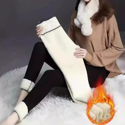 Women Warm Leggings High Waist Slim Fit Hip Lift Skinny Pants Velvet Lining