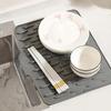 Silicone Drying Mat Slip Resistant Dishwashing Mat Heat Resistant Protective Quick Dry Pad Dish Drying Pad Kitchen Utensils