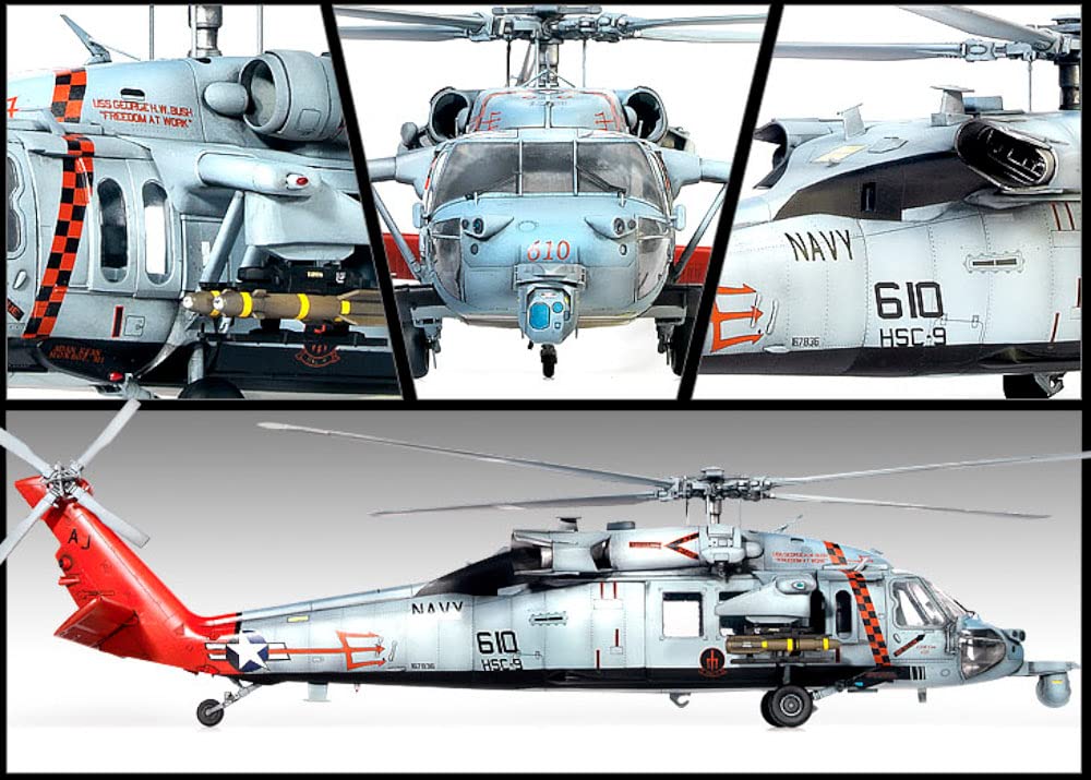 GSI Creos Academy USN Nighthawk Plastic Model 1/35 MH-60S "HSC-9 Troubleshooter"