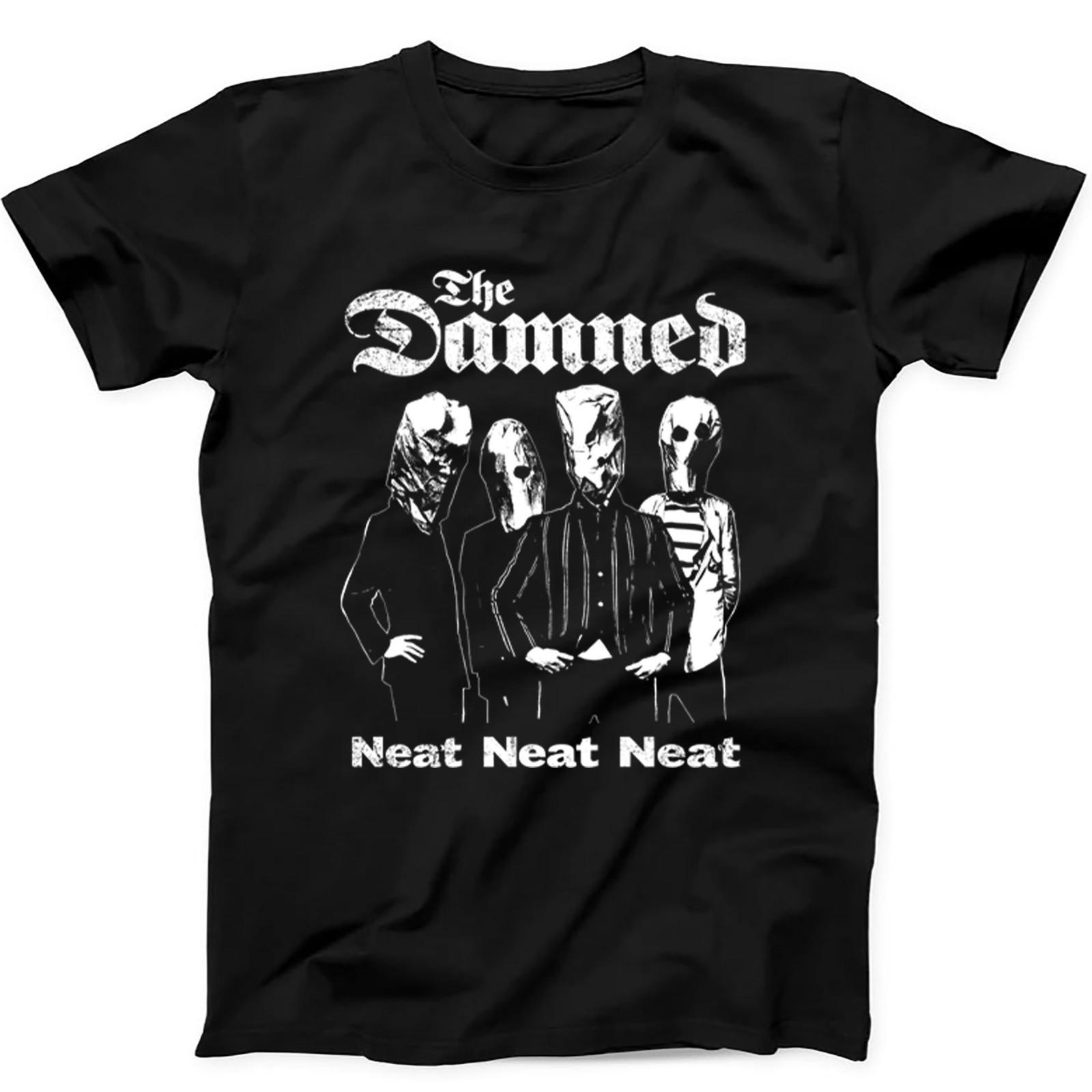 The Damned Neat Neat Neat Punk Rock Music Tee Black T Shirt 610 S