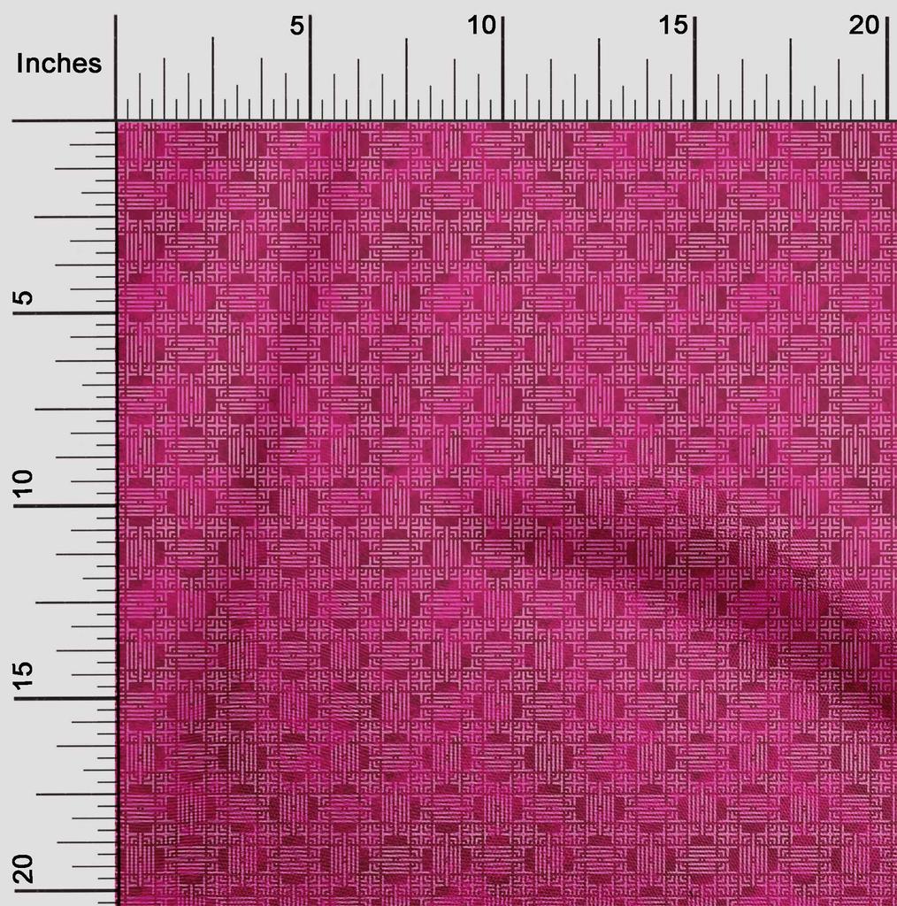 oneOone Georgette Viscose Fuschia Pink Fabric Batik Craft Projects Decor Fabric Printed By The Yard 42 Inch
