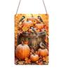2D Flat, 1pc Thanksgiving Pumpkin Bird Farmhouse Wall Aluminum Sign, Thanksgiving Party Decor, Dining Room Wall Art, Kitchen Farmhouse Decor, Fall