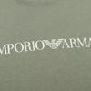 Emporio Armani FW23 Logo Print Loose Fit Crew Neck Long Sleeve T-Shirt Men Tops Green 8N1TN8-1JPZZ-0598