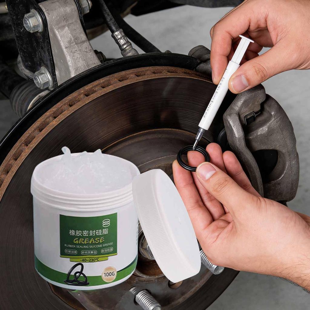 Silikonfett für O-Ringe 100g Wasserdicht Langlebig Sanitärschmiermittel Ventil Armatur Schmiermittel Dichtmittel Fett für Dichtungen Motor