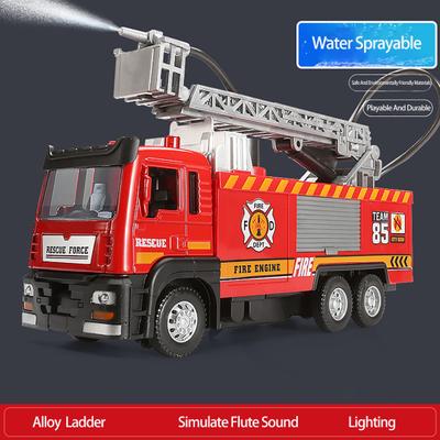 Ornaments Realistic Eco-friendly Interactive Inertia Vehicle Model Toy Fire Truck Car
