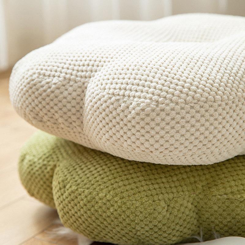 Modern Flower Cushion Floor Pillow Thick Back Cushion Tatami Meditation Seating Pouf For Living Room Yoga Bedroom Sofa Bench
