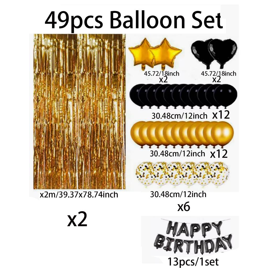 Geburtstagsparty Dekoration Happy Birthday Buchstabenbanner Polyester Ballon Geeignet für Frauen- und Männergeburtstagspartys