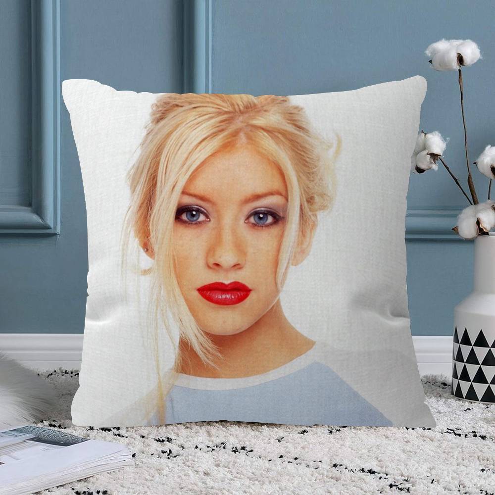 Christina Aguilera Singer Cushion Cover x Polyester Sofa Cushions Decorative Throw Pillows Home Decoration Pillowcover
