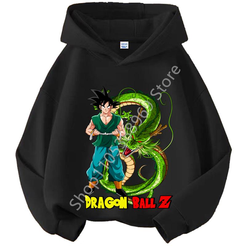 Dragon Ball Chibi Characters Kids Hoodie 100-160 Size 3-12 Years Boys Casual Sporty Children's Sweatshirt