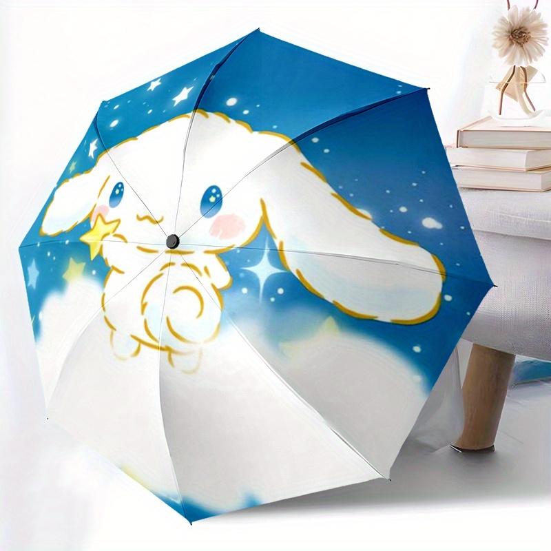 1pc Starry Sky Cinnamoroll Sanrio Pattern Umbrella, Fashionable, Personalized, High-Value Folding Umbrella, a Must-Have for Summer, 8-Rib Durable Iron