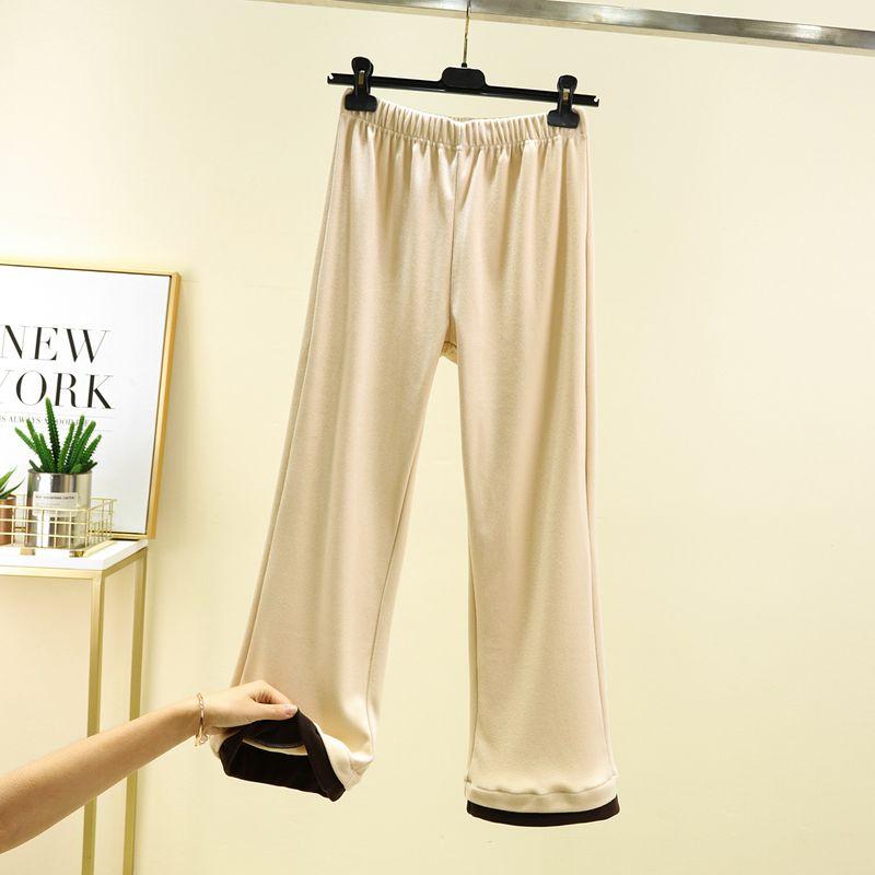 

Heating Dralon Heattech Home Pants Women s Winter Fleece Straight Casual Pants Outwear Thin Yoga Pants Elastic Waist Pajama Pants Skin color 2XL (70.00 kg-85.00 kg recommended