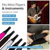 KLIQ Music Gear Air Cell Guitar Strap 3" Wide Neoprene Pad Adjustable 46-56 Inches Black Bass Electric Guitar
