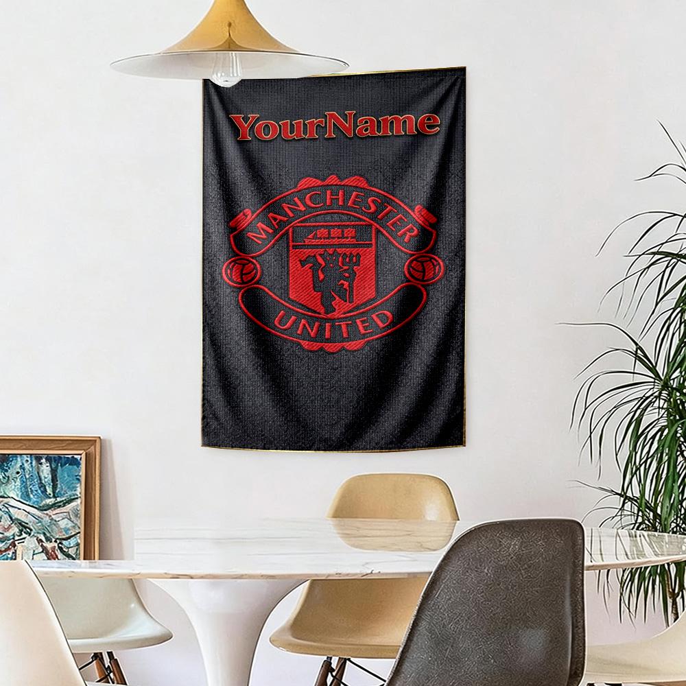 Manchester Custom Your Name Wall Decor Tapestry Art For Pet Memorial Birthdaywedding Party Backdrop Family Gift