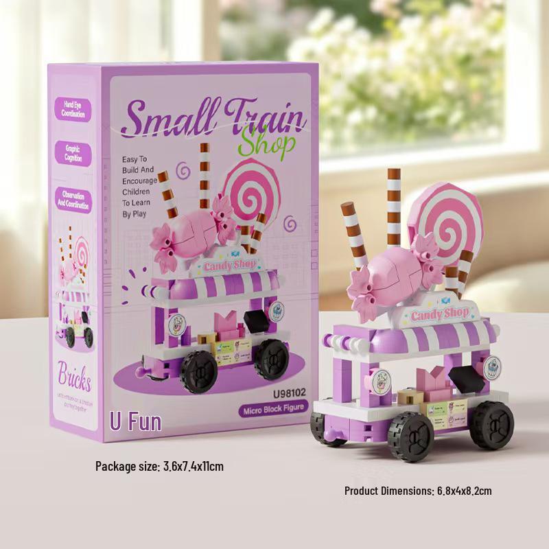 Dynamic Cityscape Building Block Toys - Coffee, Cola, and Convenience Store Models for Kids