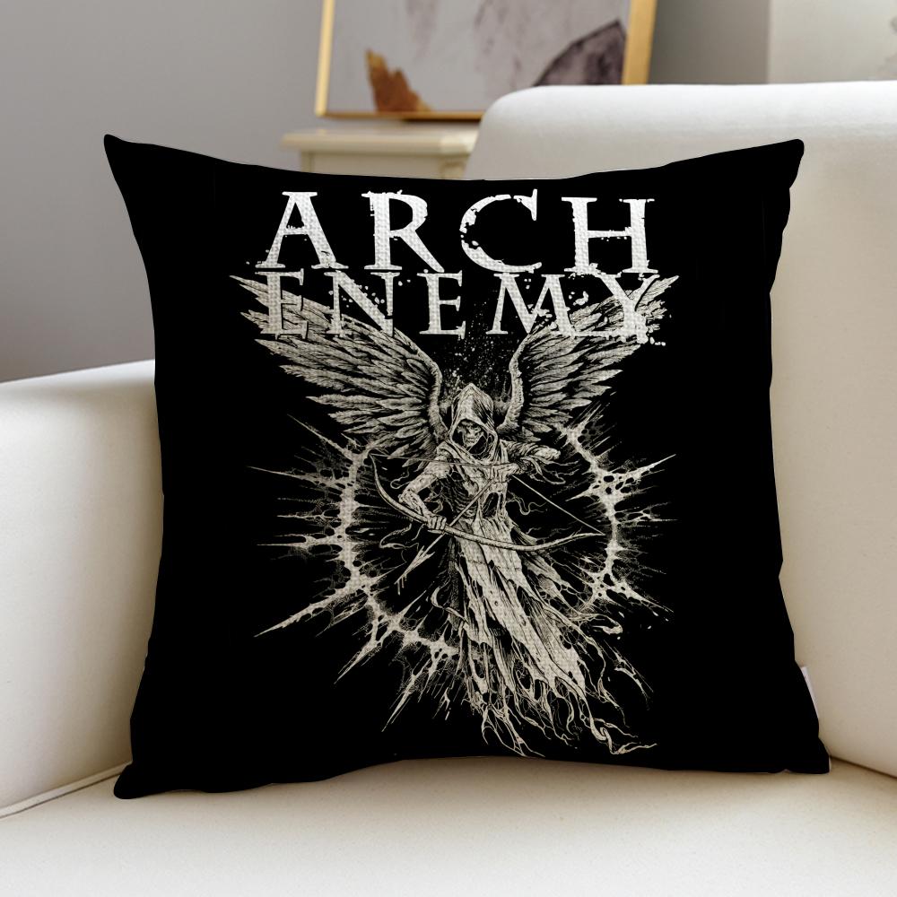 Metal AArch EnemyS Cushion Cover Breathable and skinfriendly linen pillowcase square removable and washable cushion