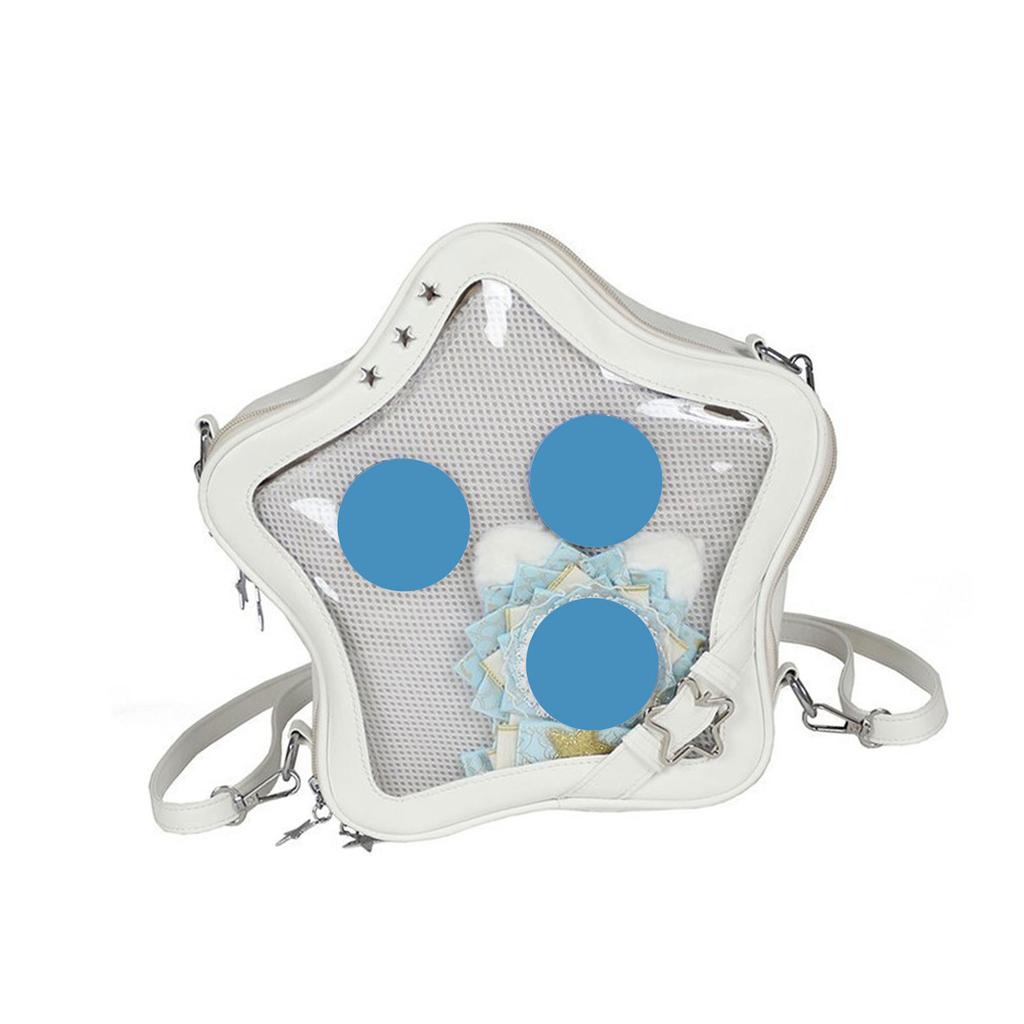 Sternförmige Ita-Tasche Mehrzweck-Rucksack Umhängetasche Schultertaschen für Anime-Ausstellung PU-Leder Tagesrucksack Satchels