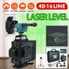 16 Lines Measure 4D Green Laser Level Auto Self-Leveling 360 Horizontal And Vertical Cross Lines Wireless Remote Powerful Green Laser