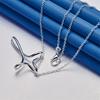 925 Sterling Silver 16-30 Inch Exquisite Twisted Cross Pendant Necklace for Women's Gifts, Fashionable Wedding Jewelry