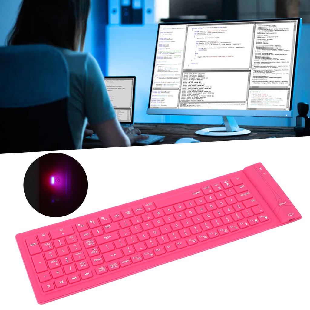 Clavier en Silicone Pliable 108 Touches Étanche Conception Entièrement Scellée Clavier Pliable pour la Frappe