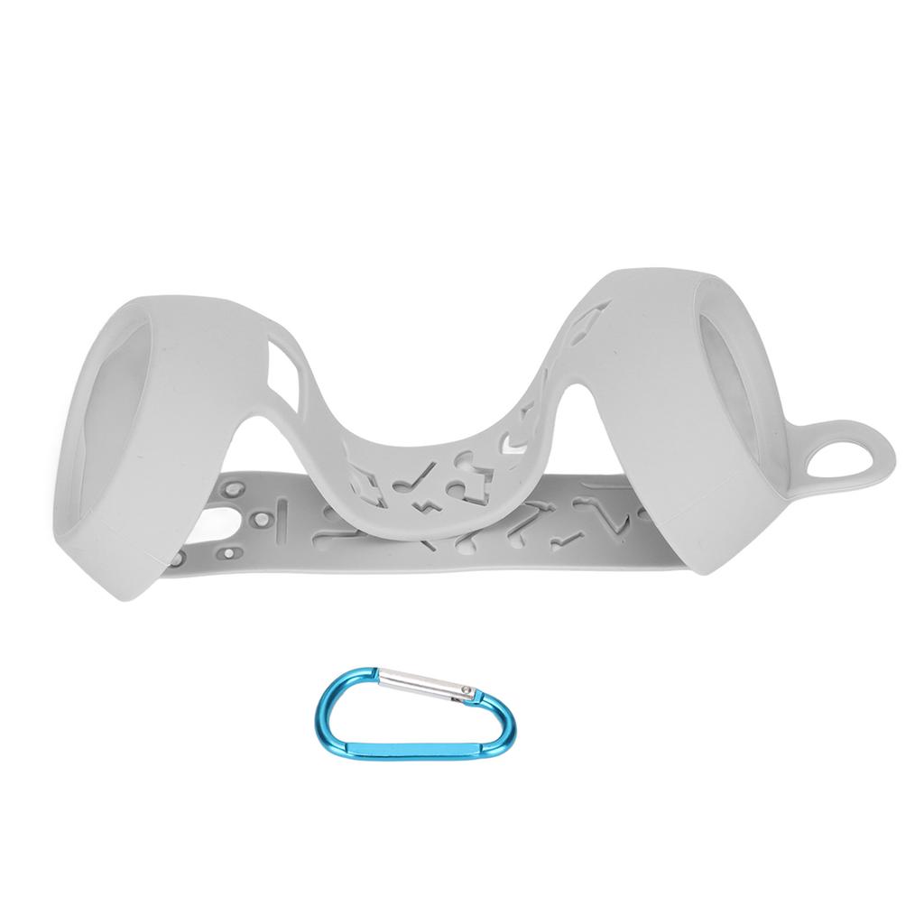 Dla Pulse 3 Pokrowiec Silikonowy Przenośny Odporny na Zarysowania Ochronny Pokrowiec na Głośnik z Karabińczykiem Srebrnoszary