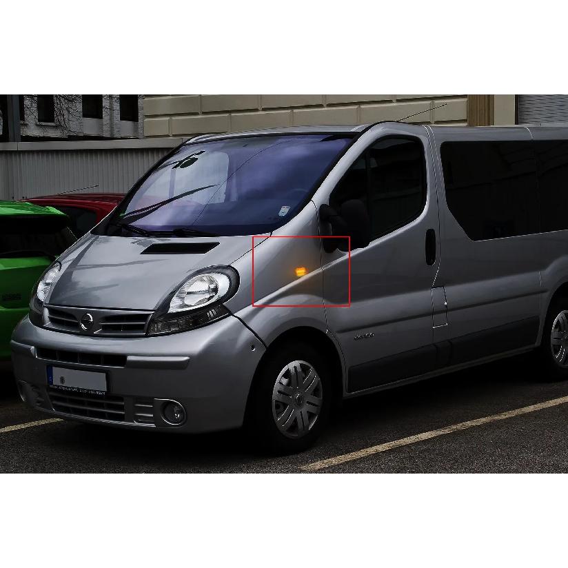 2x Black Lens Side Marker Indicator LED Repeater Light For Opel Vivaro Movano Dacia Duster Logan Nissan Kubistar Primastar X83