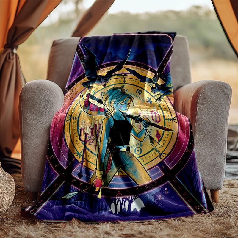 Buffy Flannel Blanket Soft Warm All-Season Throw, Design for Camping, Car Travel, Hiking Sofa, Bed, Office Perfect Gift for Parties