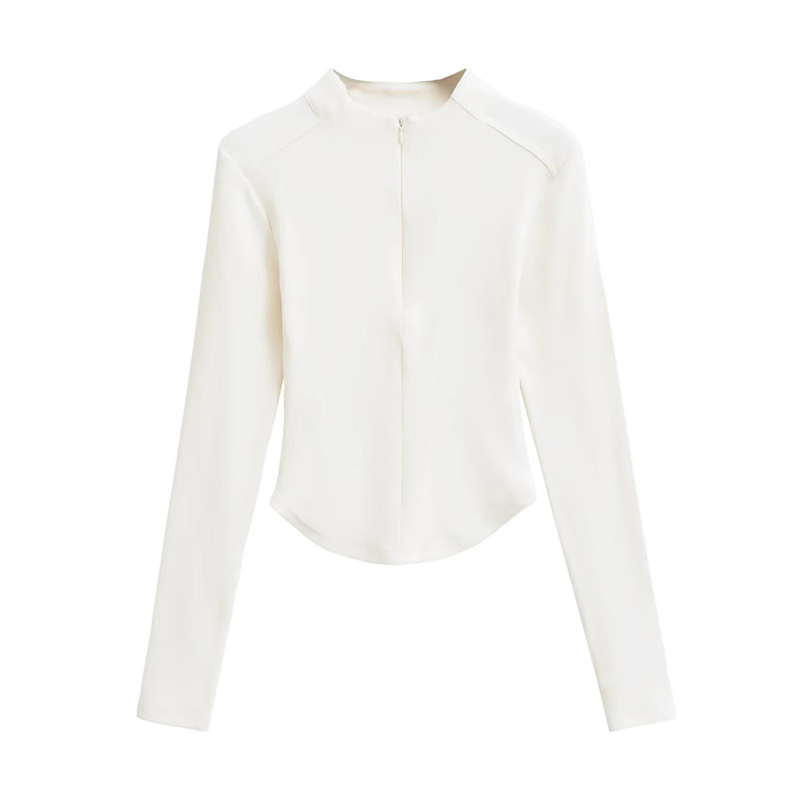 

2025 Spicy Girl Fashion Fitness De Rong Bottom Shirt Solid Color Top, Skin Friendly Solid Color Tight Tight T Shirt L слоновая кость