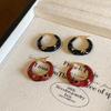 Vintage Enamel Drip Glaze Hoop Earrings Premium Exquisite Trendy Statement Stud Earrings Party Jewelry Gift