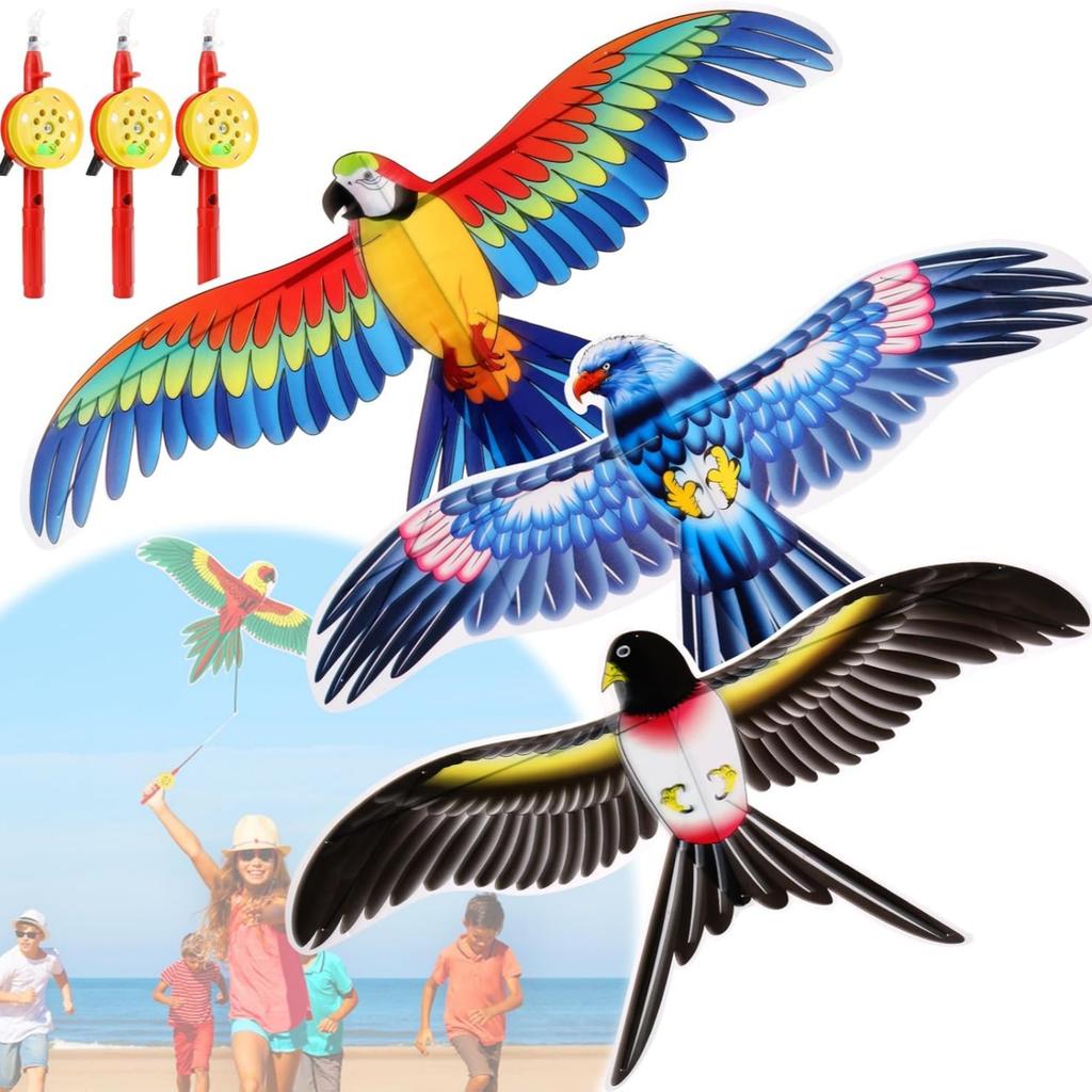 164Ft/50M Eagle Kite - Easy Fly Fishing Rod Kite For Kids & Beginners, Perfect For Beach, Park & Outdoor Activities