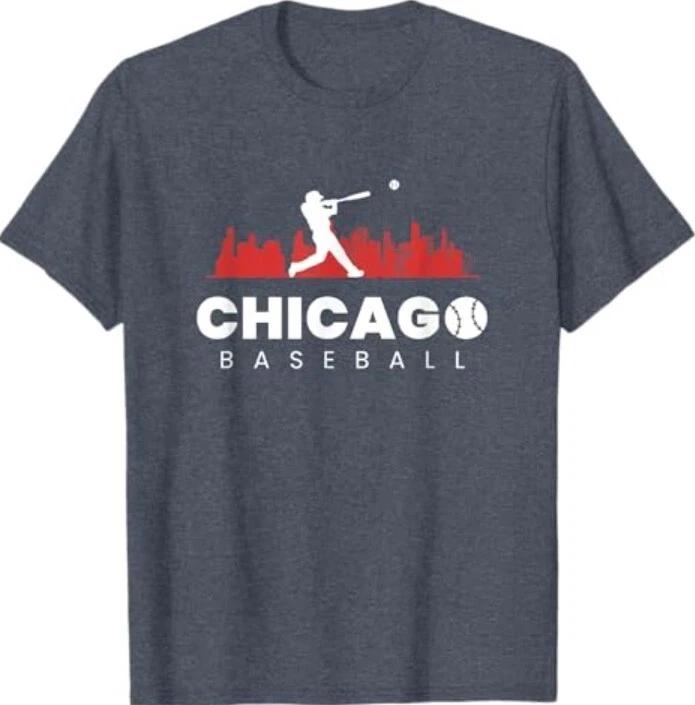 Chicago Baseball Vintage Minimalist Retro Baseball Lover T-Shirt S