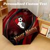 8 Rib Auto Folding Umbrella Bournemouth Football Print Custom Name Text Portable Rain Gear