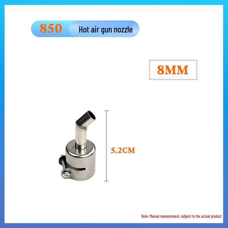 Multi-Model Hot Air Gun Nozzle Set - Straight, Angled, Bent for 850/858 Desoldering Stations