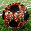 Pallone Calcio a 5 Ronaldo Colorato Per Tutte le Età Misura 5 Cucito a Macchina PVC Pronto per la Competizione Resistente Ad Alto Rimbalzo