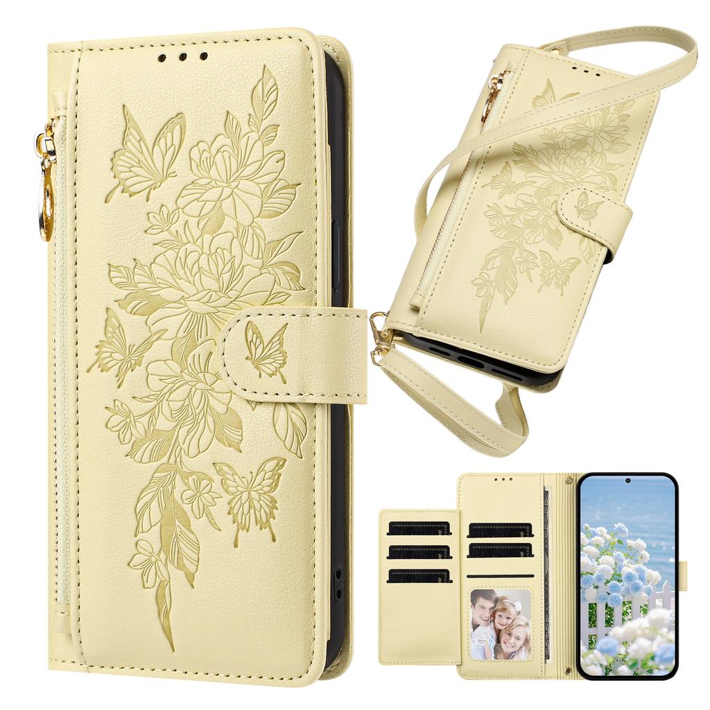 Crossbody Long Lanyard Flip Cards Sold Wallet Embossed Leather Case For xiaomi 17 Pro max 15T 14T 13T Shockproof Portable Cover