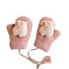 New Children's Gloves Autumn and Winter Korean Cartoon Cute Kapibara Velvet Thickened Warm Baby Gloves