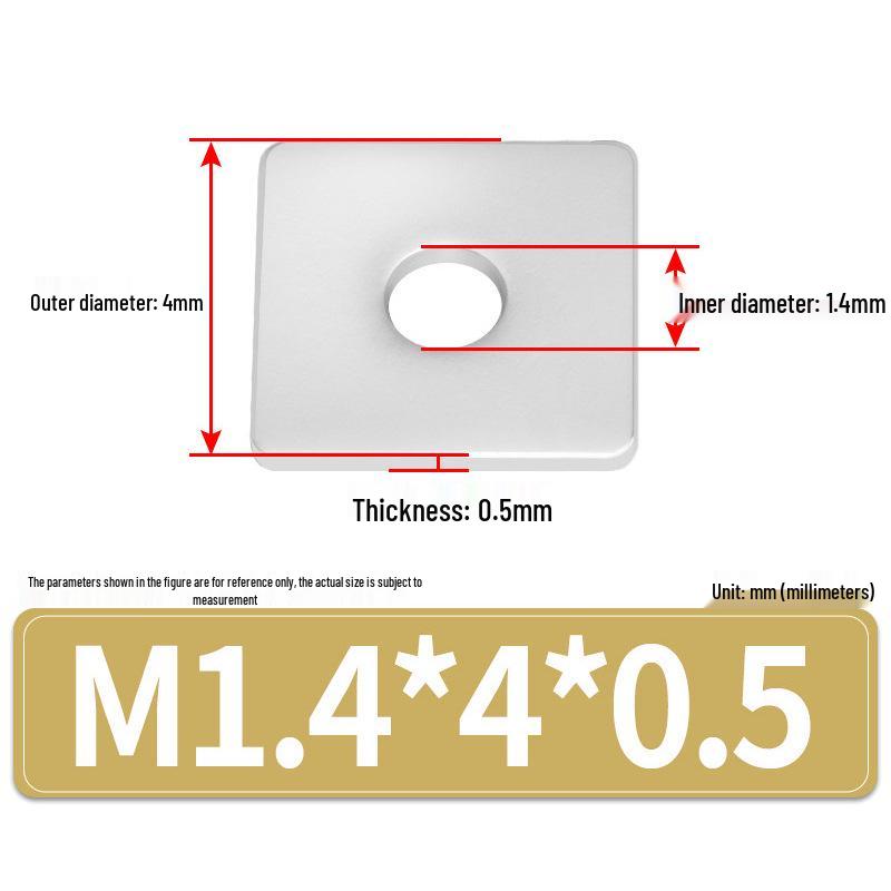 304 Stainless Steel Thickened Square Flat Washers M4-M24