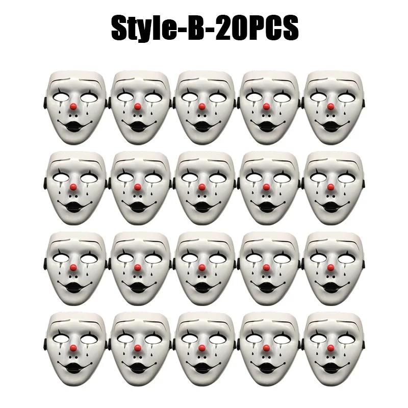 1-20PCS Halloween Cosplay Masquerade Mask Full Face Hand Painted Design for Kids and Adults Party Decoration Costume Accessories