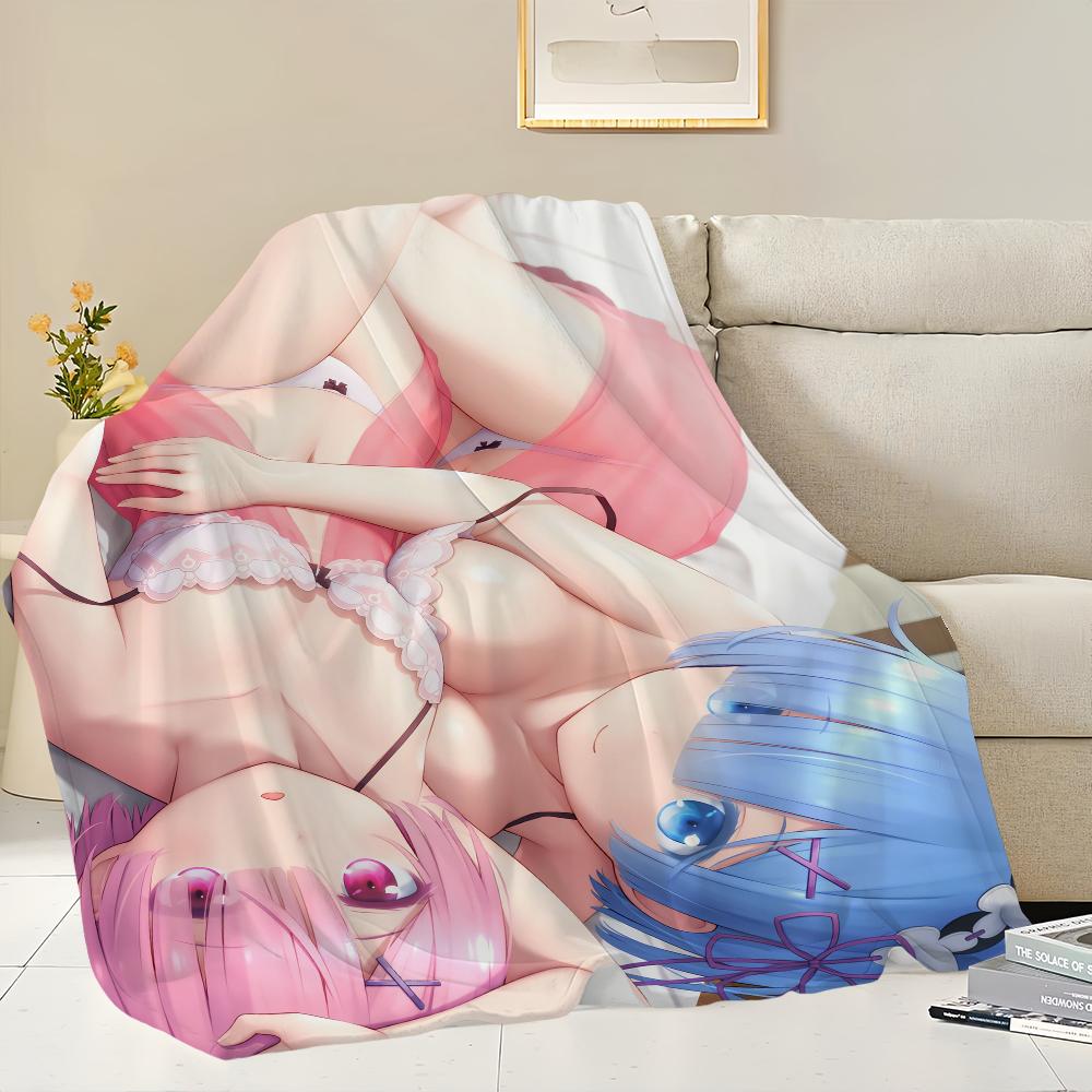 Re Zero Rem Printed comfortable and soft sofa, living room bed, bedroom blanket suitable for travel and gifts