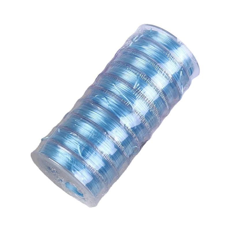 10M flat crystal line bead elastic line 0.8mm mini color elastane elastic rope DIY accessories beaded cable